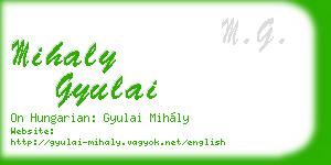 mihaly gyulai business card