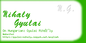 mihaly gyulai business card